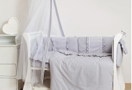 Постельный комплект 8 эл Twins Romantic Spring collection 4024-TR-10, grey, серый
