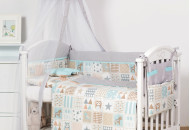 Bed a set 8 email Twins Modern II 4028-P-114, owl gray, gray