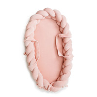 Кокон-позиционер Twins с косичкой 9064-TMKV-24, powder pink, пудра