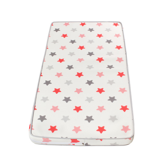 Матрас Twins 3D Stars 120х60х10 5000-253DS, coral, белый / розовый