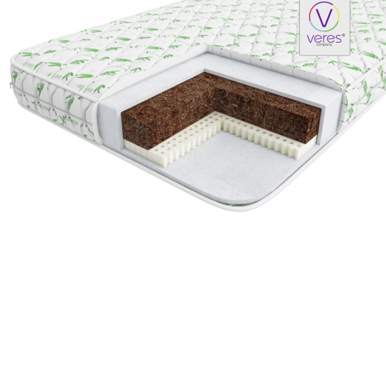 Матрас Veres Latex Aloe Vera 120x60x10 cm 51.6.02, white, белый