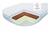 Матрас в люльку 80х60х7см Veres Coconut+Elastic foam 50.2.07, білий, білий