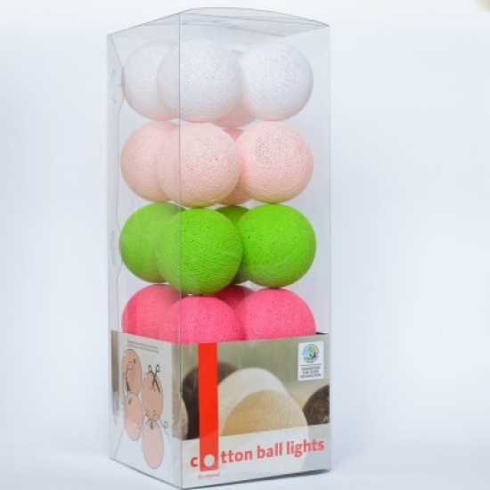 Гирлянда - ночник Cottonballlight 20 шариков в коробке Early Spring, мультиколир