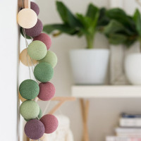 Гирлянда - ночник Cottonballlight 20 шариков в коробке Forest Fruit, розовый дым