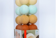 Гирлянда - ночник Cottonballlight 20 шариков в коробке Indian Summer, мультиколир