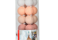Гирлянда - ночник Cottonballlight 20 шариков в коробке Pale Rose, розовый дым