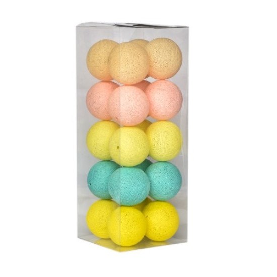 Гирлянда - ночник Cottonballlight 20 шариков в коробке Tender Stars, мультиколир