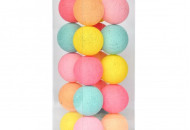 Girlyanda - Cottonballlight nightlight 20 balls in the Tutti Frutti box, multicolyr