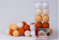 Гирлянда - ночник Cottonballlight 35 шариков в коробке orange, оранжевый
