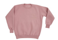 Свитшот Twins утепленный с вышивкой, powder pink, пудра, L