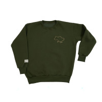 Свитшот Twins утепленный с вышивкой, Khaki, хаки, L
