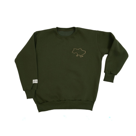 Twins sweatshirt insulated with embroidery, Khaki, L