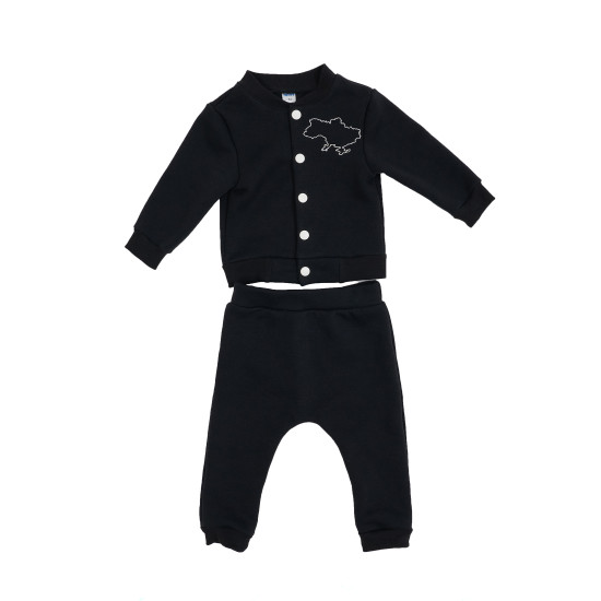 Children's suit Twins knitted insulated Ukraine (bomber jacket, pants) Black 80s