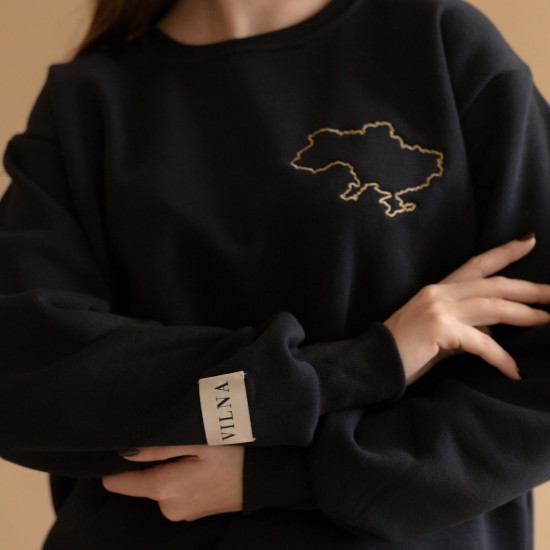 Twins insulated sweatshirt with embroidery, black, L