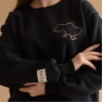 Twins insulated sweatshirt with embroidery, black, L