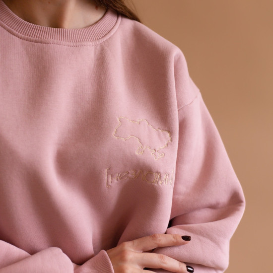 Twins sweatshirt insulated with embroidery, powder pink, M