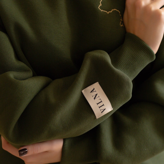 Twins sweatshirt insulated with embroidery, Khaki, L