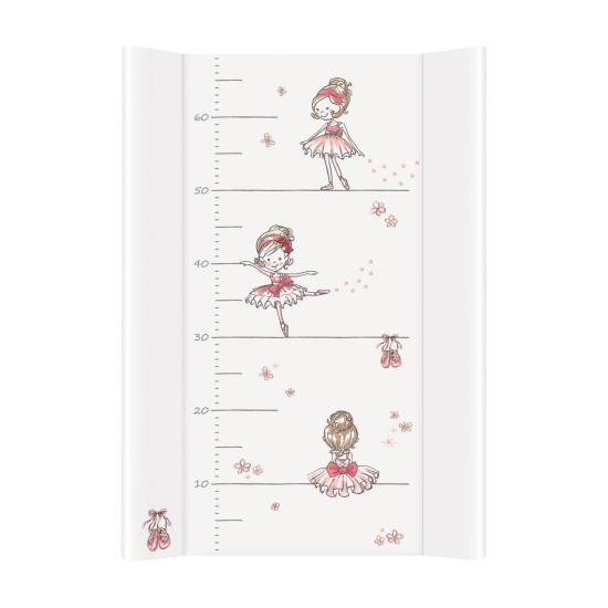 Пеленальная доска Cebababy 50x70 Basic line W-200-091-138, Прима балерина в танце, белый / розовый