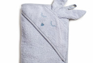Children's towel Twins Rabbit 100x100 grey