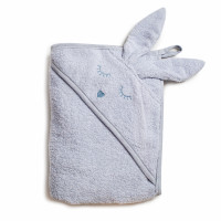Дитячий рушник Twins Rabbit 100x100 сірий