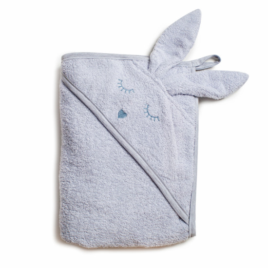 Дитячий рушник Twins Rabbit 100x100 сірий