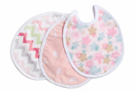Слюнявчик Twins хлопок водонепроницаемый 2 шт W-1610-ST-26, girl, дівчинка